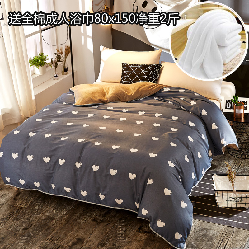 Autumn and winter Velveteen Quilt cover Cotton Flannel Multiple thermal specifications AB Velveteen keep warm Quilt cover