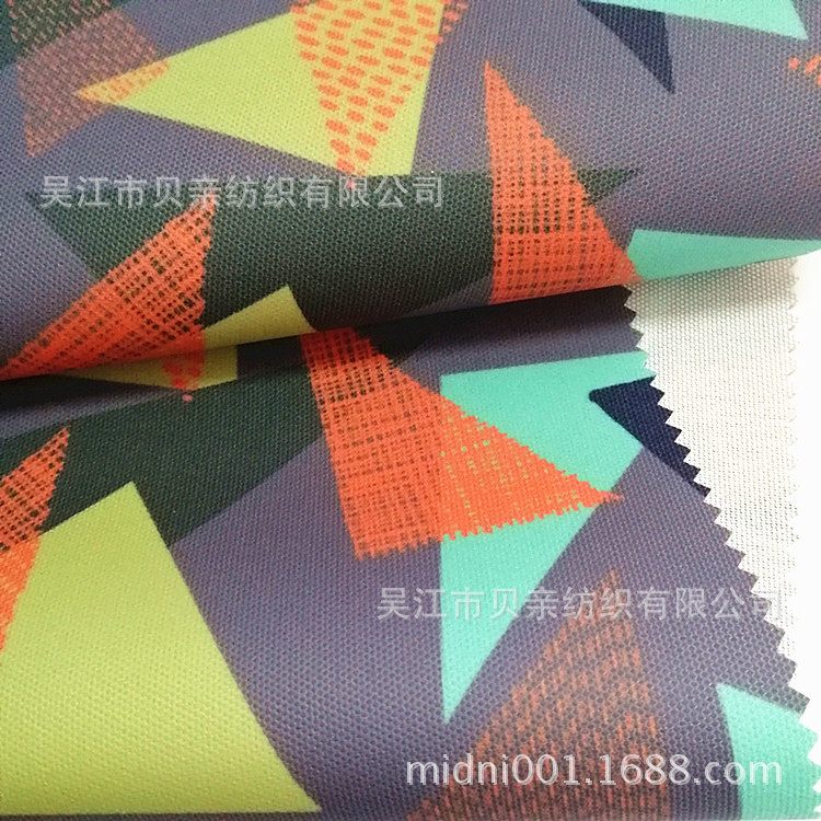 600D弹丝牛津布印花TPE复合面料，厂家直销