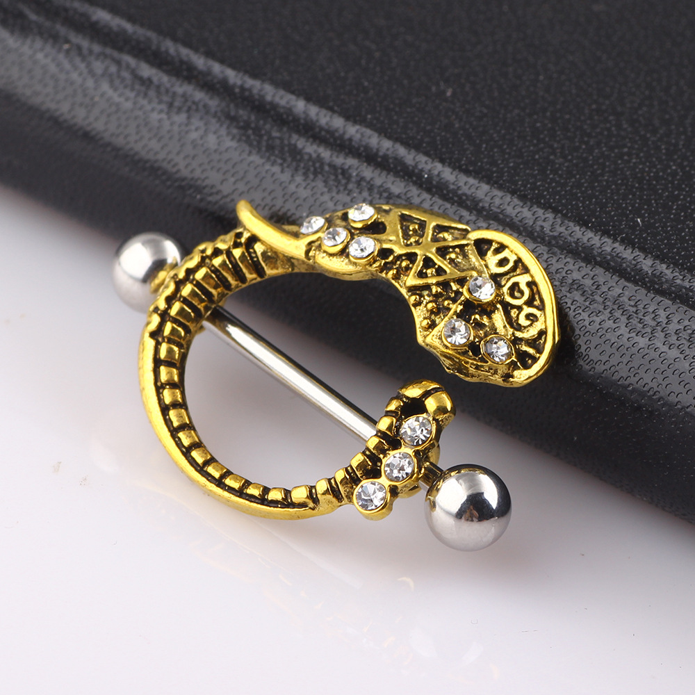 Labret piercing jewelry detail image