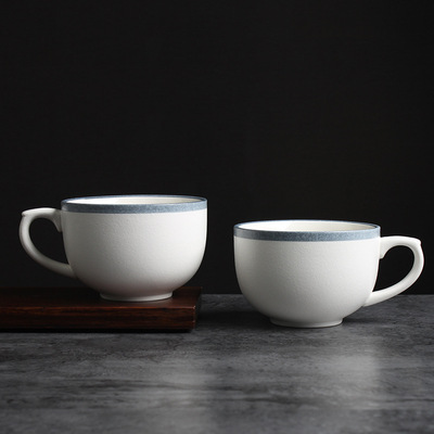 雲和堂 ins陶瓷雪花釉大號咖啡杯 磨砂馬克杯日韓陶瓷杯 水杯定制