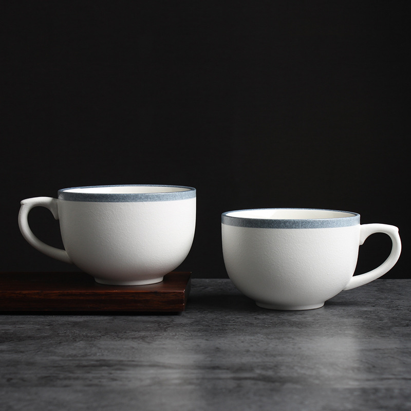 雲和堂 ins陶瓷雪花釉大號咖啡杯 磨砂馬克杯日韓陶瓷杯 水杯定制