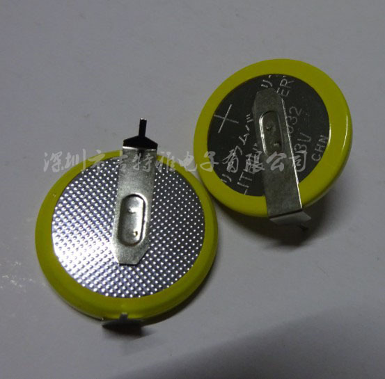 带插脚的纽扣电池CR2032插脚加工带脚电池