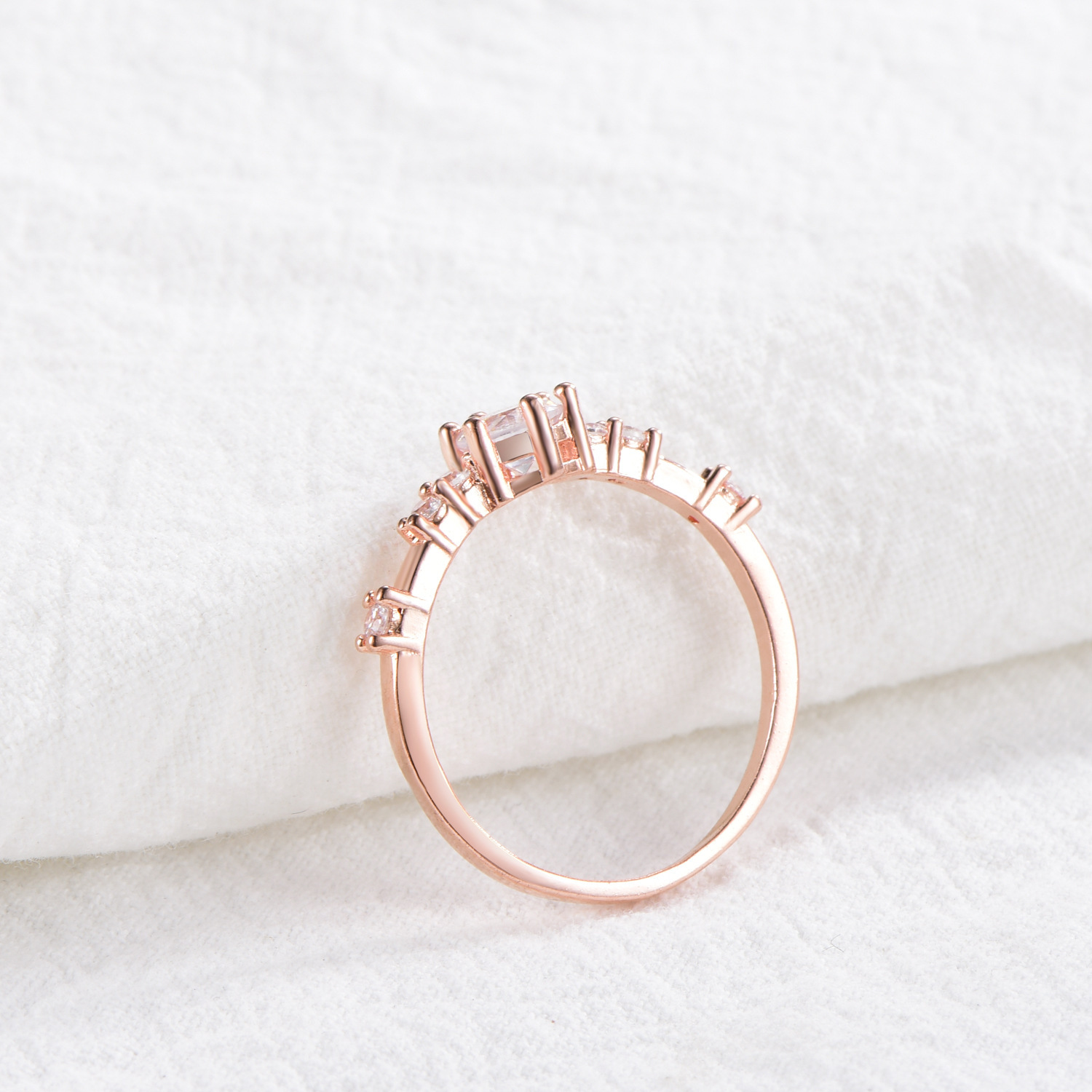 镀铜14K黄金小清新戒指