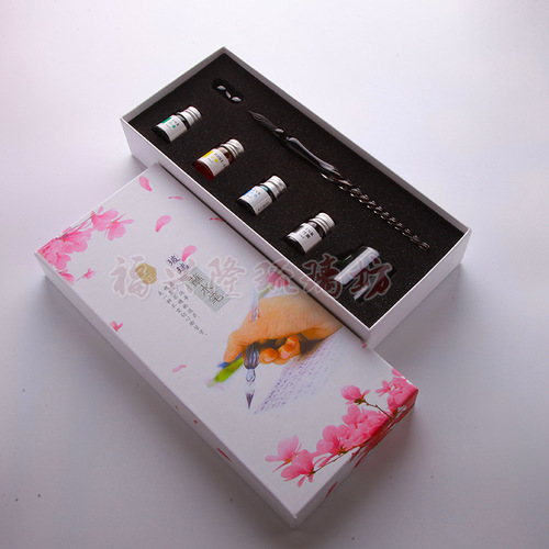 Filigree glass pen creative ink retro student gift dip pen discount on large quantity