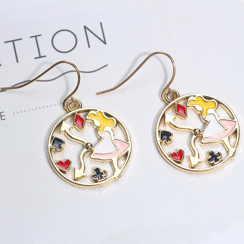 1 Pair Cartoon Style Rabbit Alloy Enamel Women's Drop Earrings display picture 2