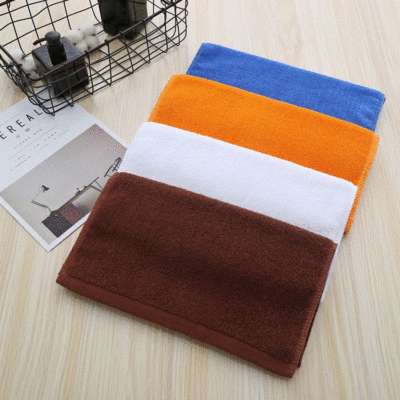 毛巾 純棉素色35*75cm純色面巾120g廠家直銷福利勞保  定制logo