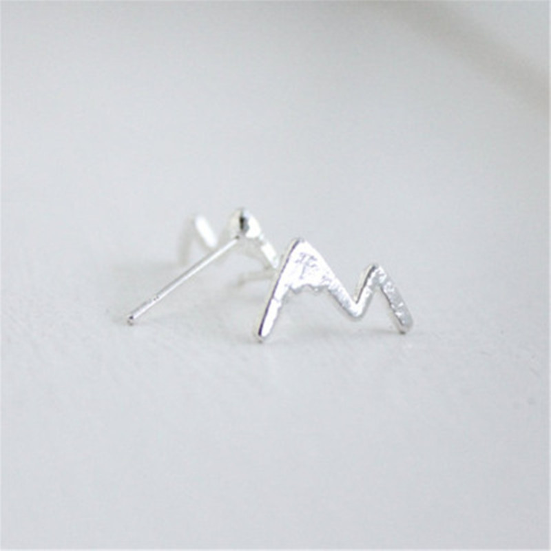 Personalized Mountain Peak Earrings Environmental Protection Alloy Plating Irregular Geometric Lightning Earrings Current Earrings display picture 9