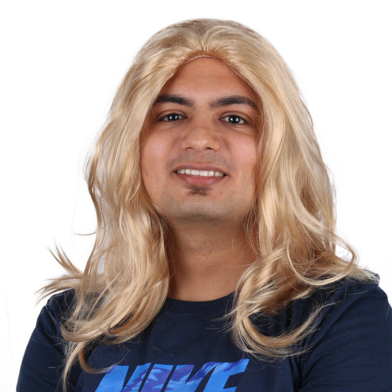 Factory wholesale golden shoulder-length wig curly hair boys wig Europe and the United States Handsome Men's wig explosion recommended Factory wholesale golden shoulder-length wig curly hair boys wig Europe and the United States Handsome Men's wig explosion recommended