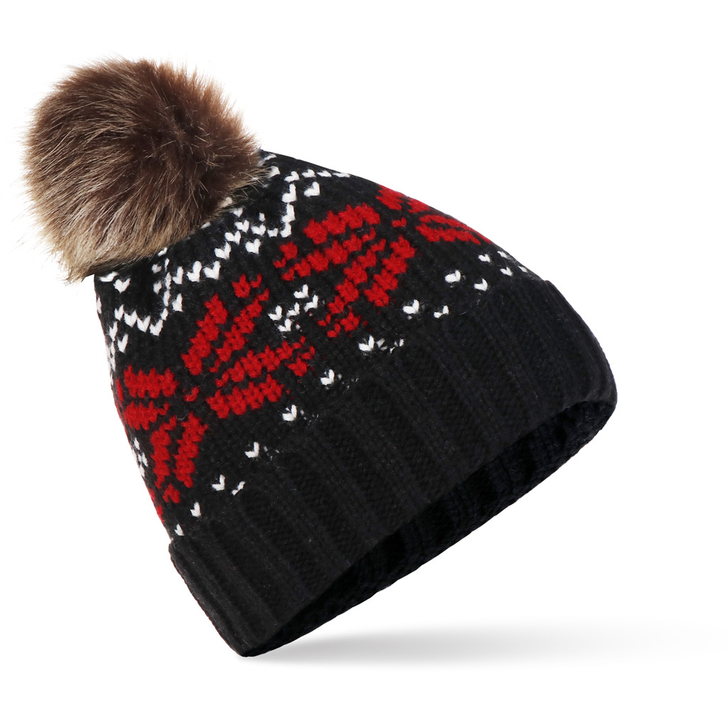 Women's Basic Retro Snowflake Pom Poms Eaveless Wool Cap display picture 2