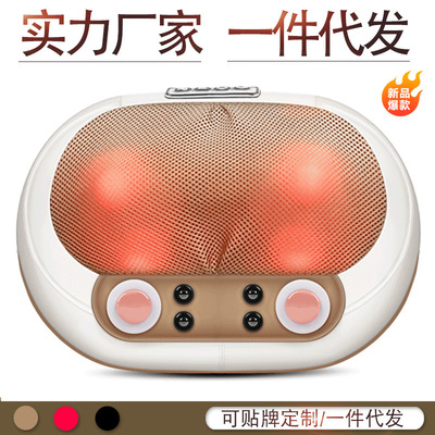 new pattern multi-function Massage instrument gift infra-red vehicle household Massage pillow cervical vertebra Waist back Massager gift