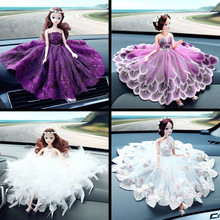 Trang trí xe hơi sáng tạo dễ thương trang trí thời trang nữ đám cưới hoạt hình búp bê handmade đồ trang trí quà tặng Trang trí
