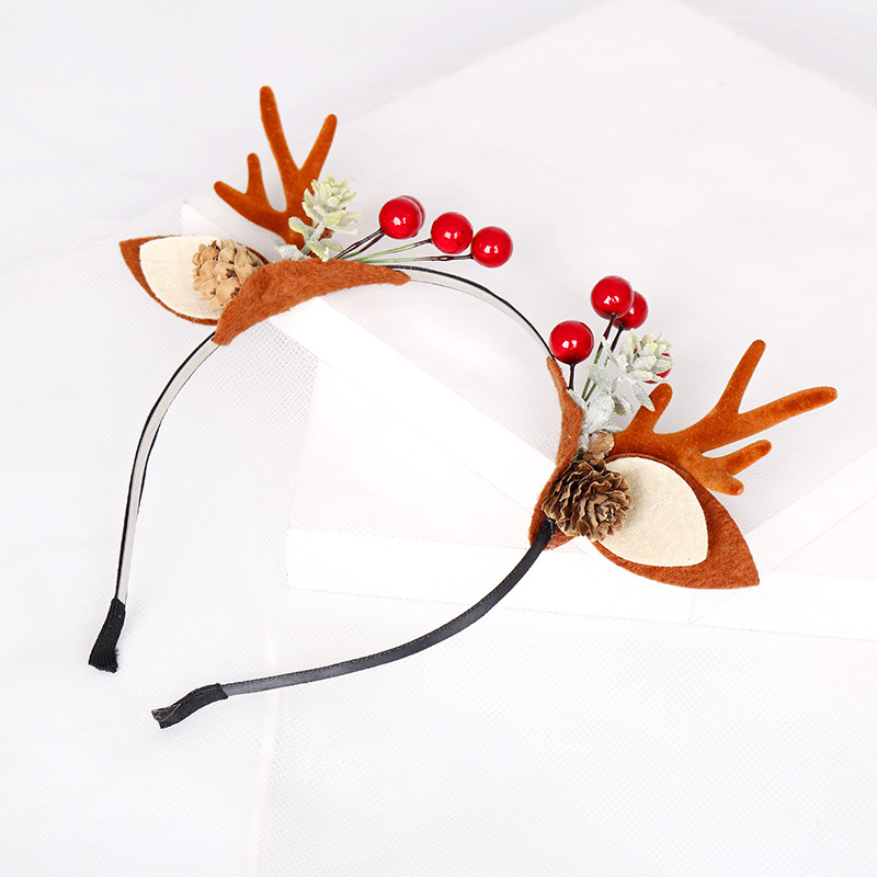 Fashion Antlers Plastic Cloth Metal Hair Band 1 Piece display picture 2