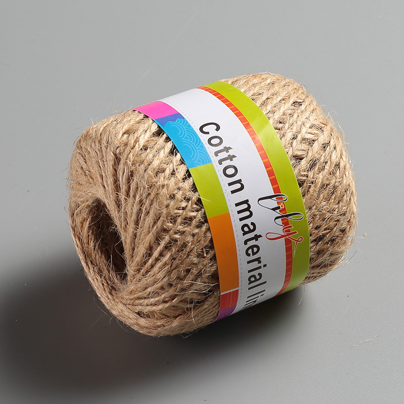 Nuevo tejido a mano de la cuerda de yute cuerda de atadura de bola personalizada embalaje especial cuerda de cáñamo barril decoración colgante al por mayor