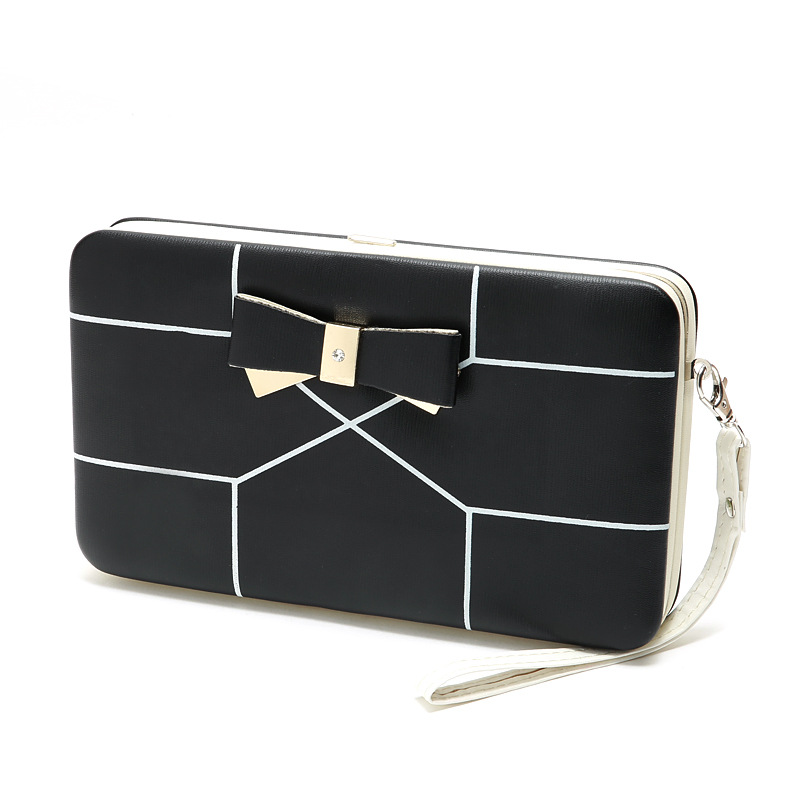 Korean Stripe Printing Bow Wallet display picture 8