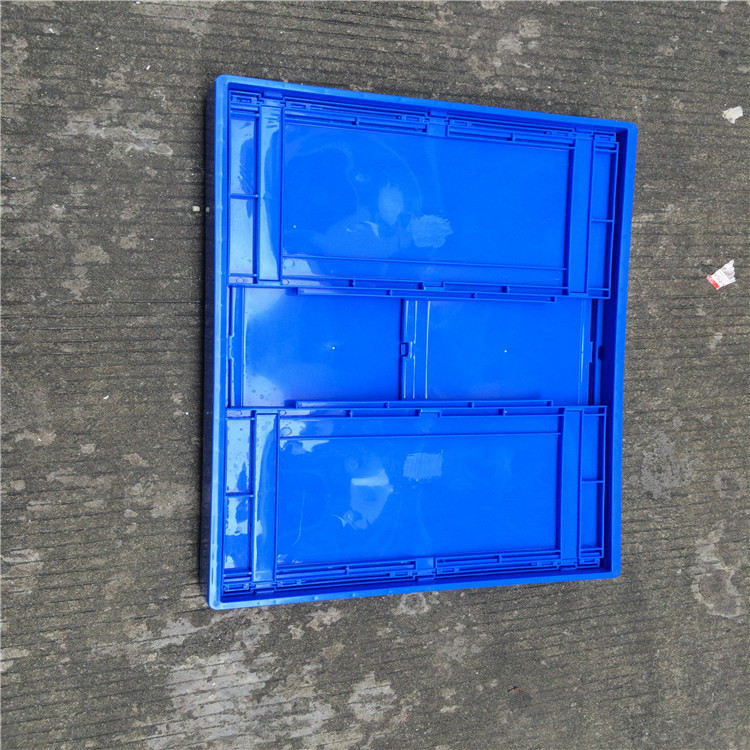 广州老款塑胶折叠收纳箱 顺德折叠塑料周转箱物流箱541*366*190mm