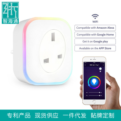 alexa Smart home mobile phone APP Voice timing USB remote control Ou Ying ou socket WIFI Smart Socket