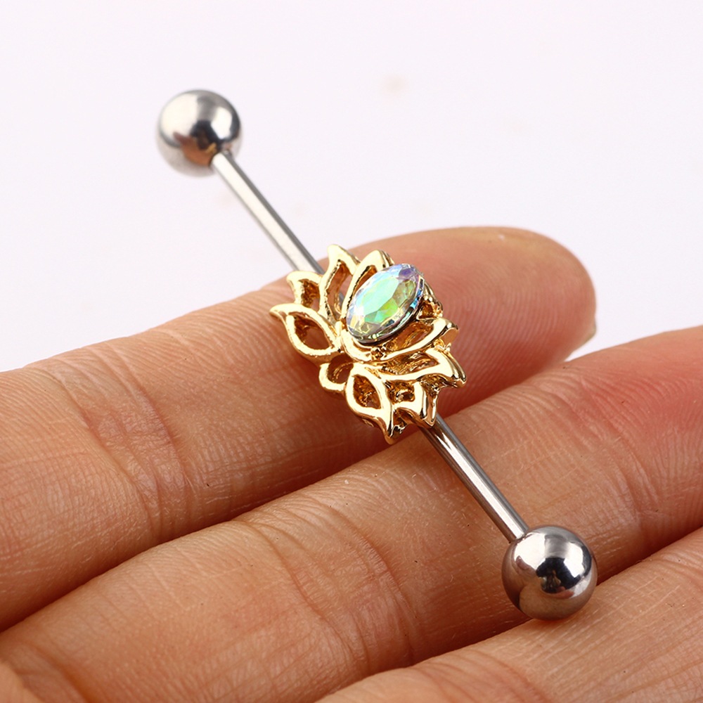 Pointed titanium steel lip stud product view
