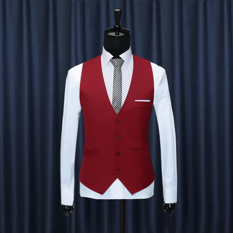 Traje británico Chaleco de los hombres traje Chaleco de los hombres slim fit negocio Delgado chaleco ropa de trabajo chaleco formal
