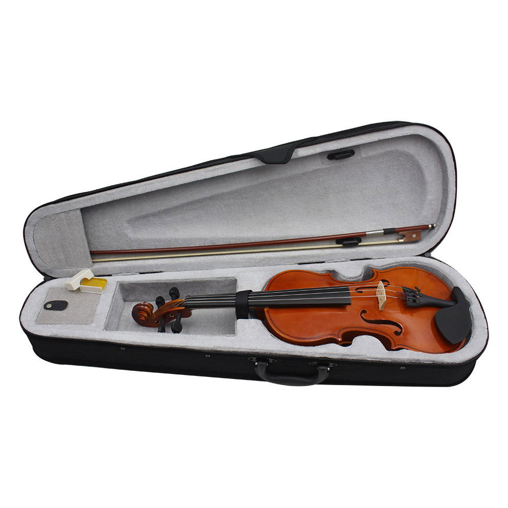 厂家批发木质小提琴实木普及小提琴初学练习小提琴送三角琴盒乐器详情5