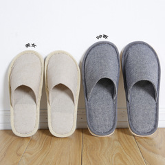 Autumn and Winter Headscarf Hotel Homestay Cotton Retro Wooden Floor Mat Anti-Slip EVA Home Couple Cotton Slippers