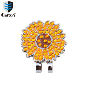 Golf hat clip rhinestone decorative metal plant -shaped fruit ridge hat clip clip clip support to support the map to do