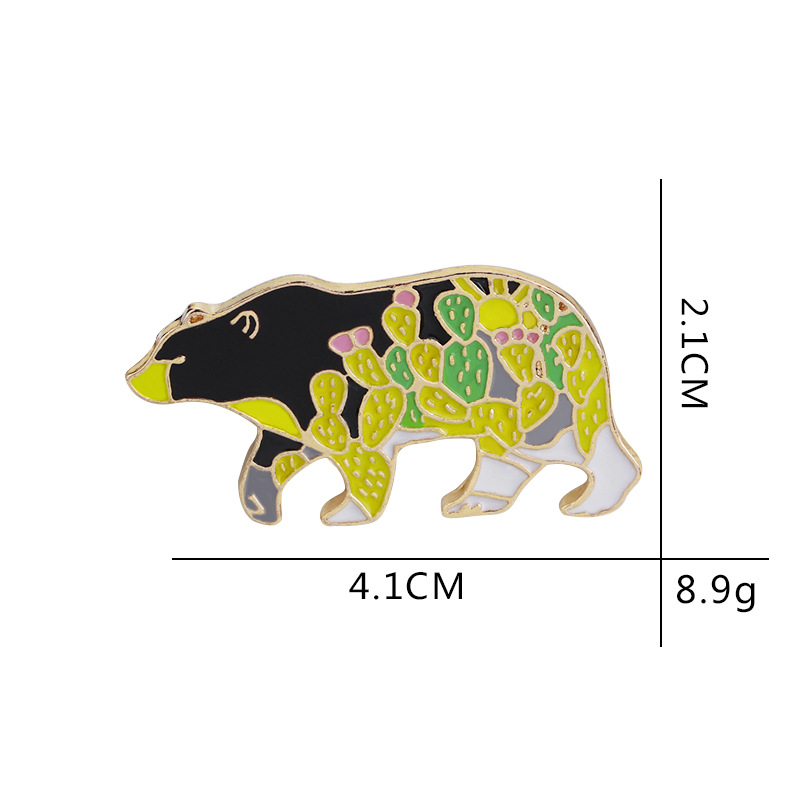 New Creative Cartoon Cute Colorful Bear Brooch display picture 2