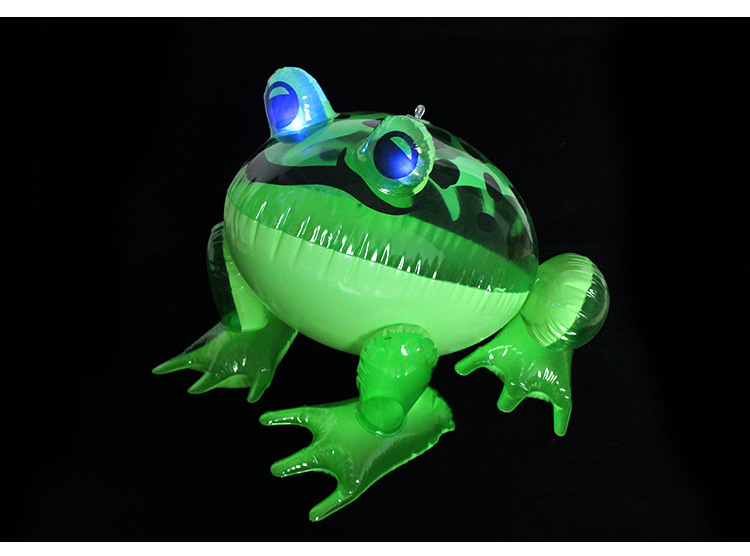 Leuchtender Aufblasbarer Frosch Pvc Aufblasbares Karikaturtierfrosch Kinderspielzeug Mit Hellem Kordelzugfrosch Großhandel display picture 6