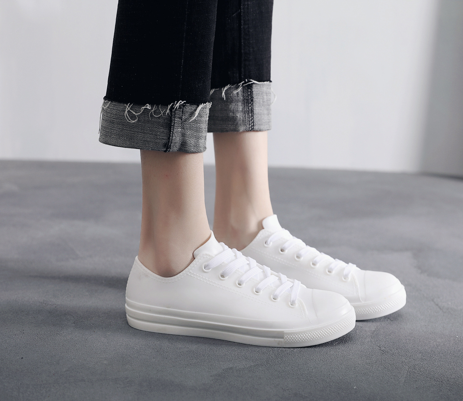 新款浅口雨鞋女时尚防水鞋低帮短筒雨靴胶鞋成人水靴厂家批发