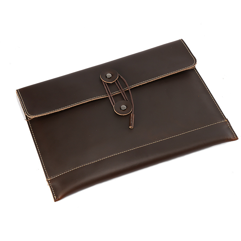 매트 광저우 가죽 남성 가방 컴퓨터 가방 13 인치 ARI 봉투 문서 가방 사업 수평 남성 클러치 가방