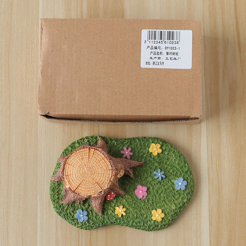zakka mini resin lawn tree stump ornaments micro landscape accessories resin small house background props ornaments