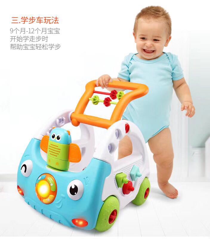 婴儿遥控学步车 丫丫鸭多功能3合一 三档调节 音乐遥控灯光助步车详情图9