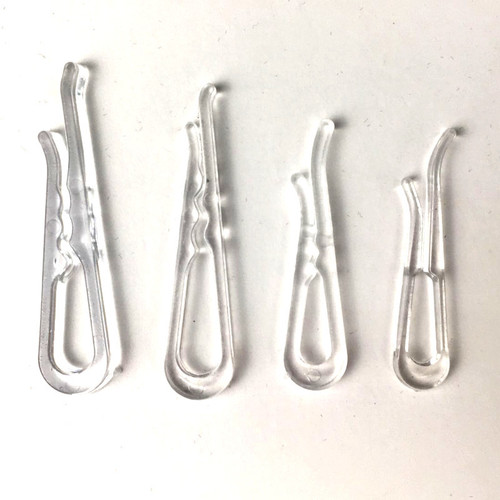 Clothing apparel packaging gear plastic transparent shirt collar clip underwear clip duckbill U-shaped manufacturer supply