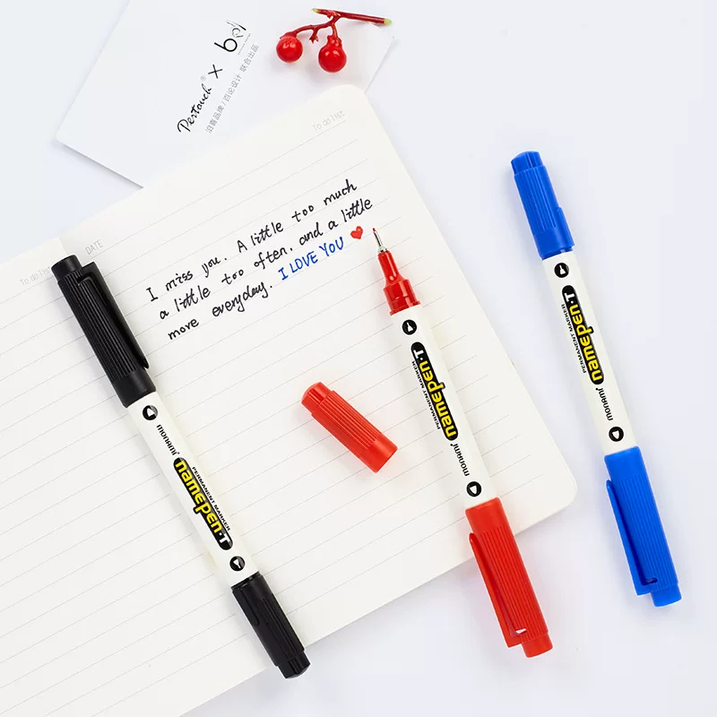 Monami Korean Namepen.t Muna Mo Nami Pen Pen Pen Pen Двойной наконечник сигнатура ручки