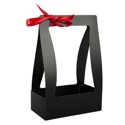 Caja de regalo de papel de cesta de flores portátil de clase floral engrosada bolso de flores a prueba de agua caja de regalo de flores papel de embalaje