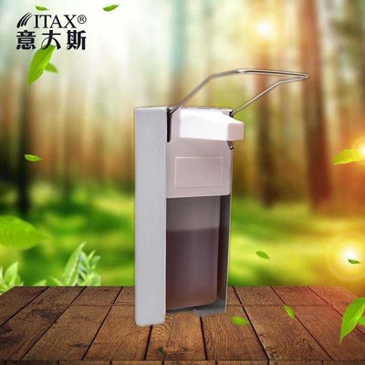 意大斯衛浴潔具-皂液器手部消毒器壁挂肘壓消毒器 酒精消毒皂液器