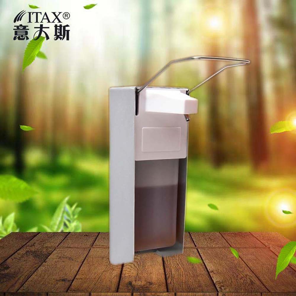 意大斯衛浴潔具-皂液器手部消毒器壁挂肘壓消毒器 酒精消毒皂液器