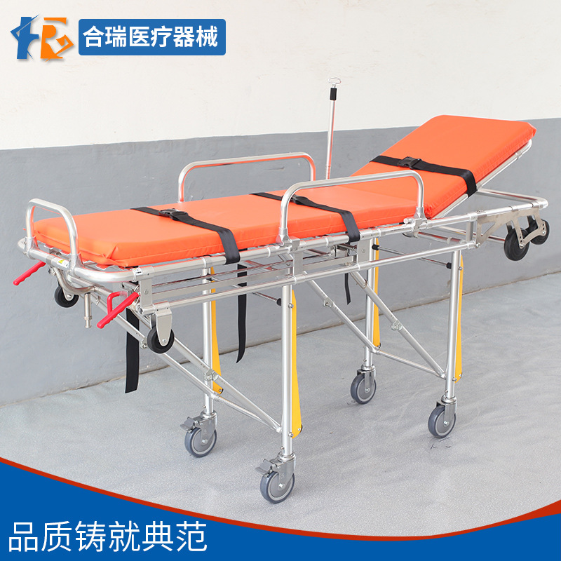 铝合金材料救护车担架 海绵软垫救生担架医疗设备救护车担架