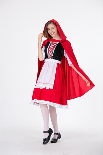 Carnival Halloween cosplay costume party Little Red Riding Hood stage performance dress for women adult princess outfit
