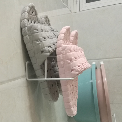 家用创意拖鞋架浴室壁挂多层鞋子置物架简易一体式挂壁鞋架批发|ms