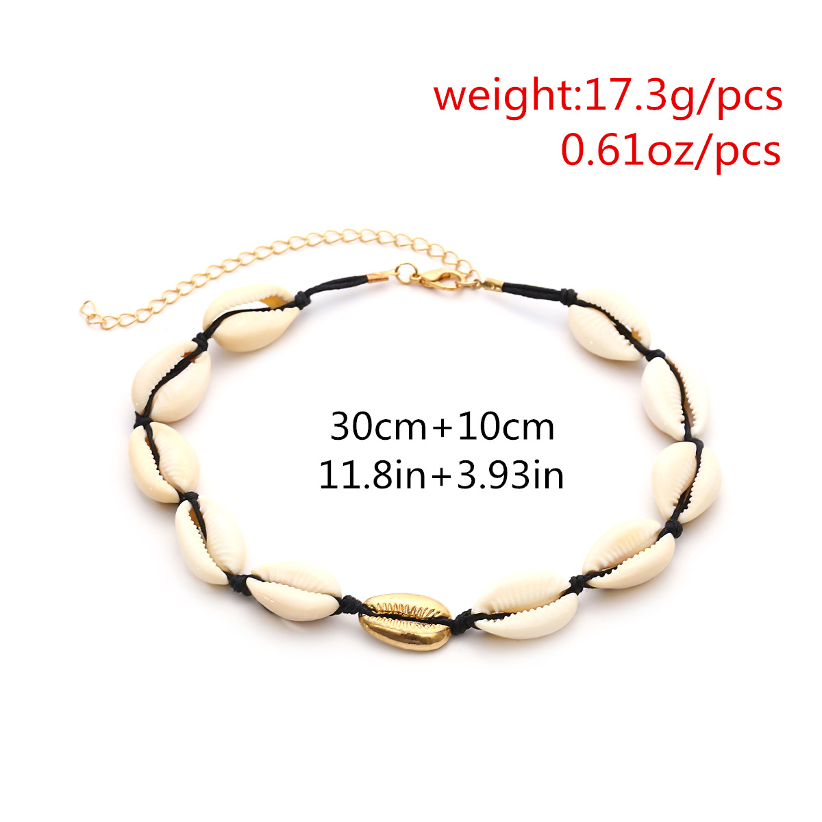 Compre NATURAL PUKA GOLD SHELL Cowrie Mar Shell Collar Para Mujer Mejor ...