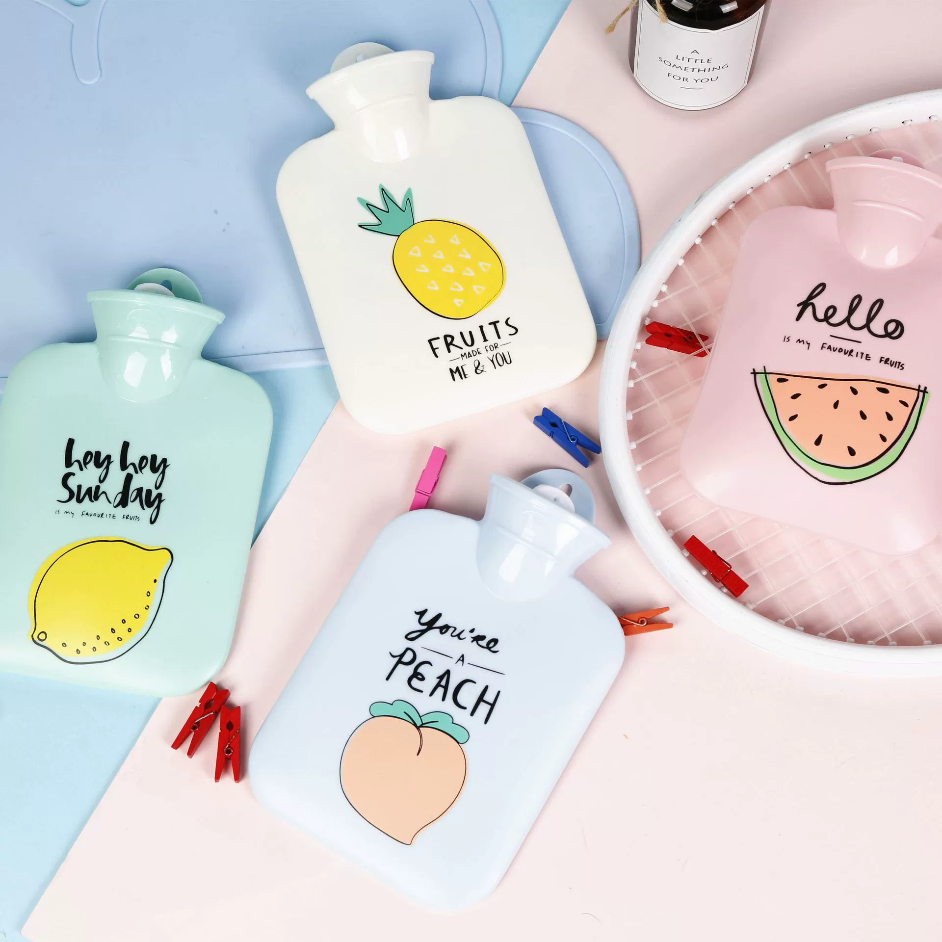  Cartoon small winter water container, rubber explosion-proof hand warmer for elementary school students