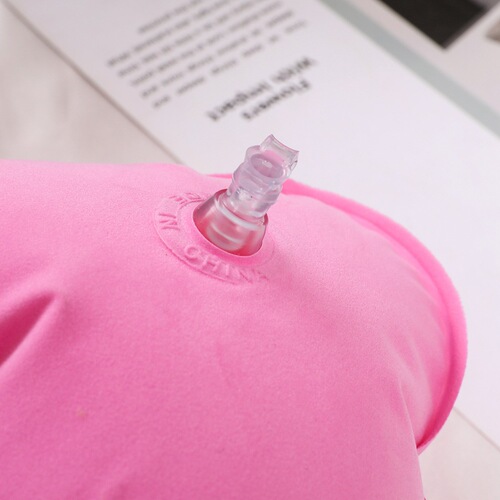 Outdoor sports and leisure U-shaped pillow Inflatable travel pillow PVC flocked U-shaped inflatable pillow Travel aviation neck pillow