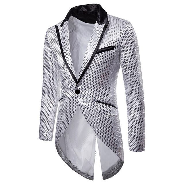 sequins decorative design Evening dress tuxedo men’s LAPEL SUIT 
