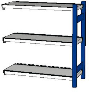 加装货架 400 mm 深 带有1套框架柱 1000 mm