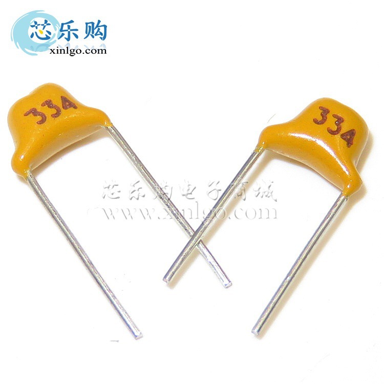 独石电容 334K 33NF 50V 间距5.08MM 插件 瓷片电容 零售 全新