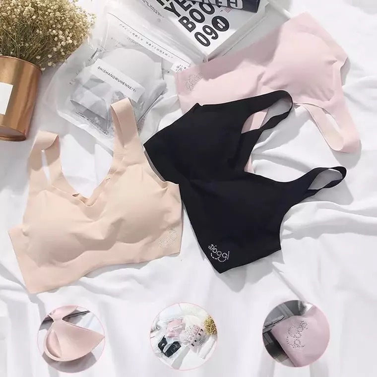 日本尚品降溫內衣燙鑽Sloggl安心四代壹片式無痕運動睡眠冰絲文胸