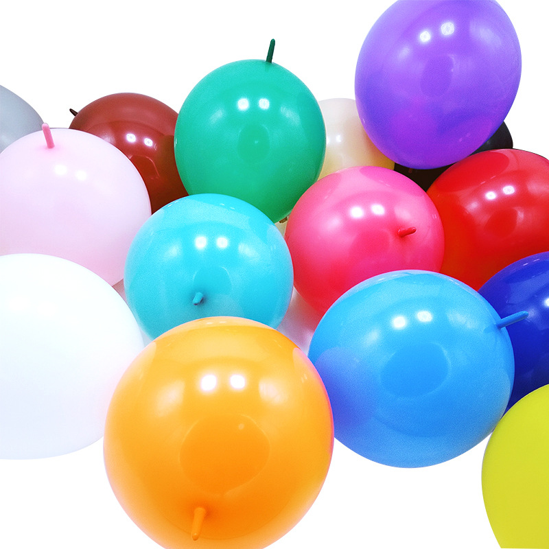 新浩气球 12寸3.5克尾巴气球 亚光婚庆生日派对装饰连接气球批发
