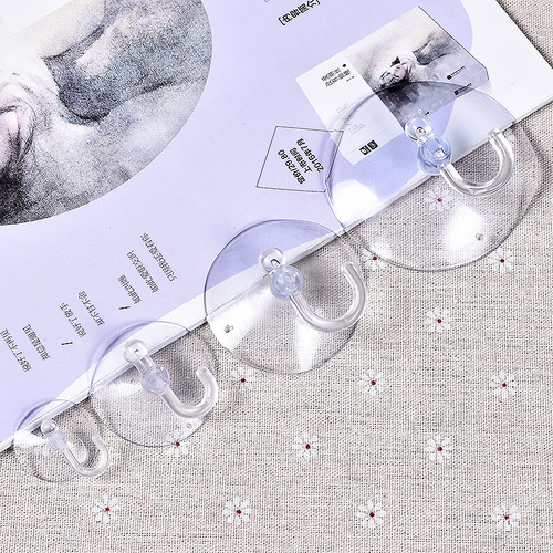 Super strong transparent suction cup hook for two yuan store, kitchen tile traceless suction hook, bathroom toilet strong clothes hanging hook