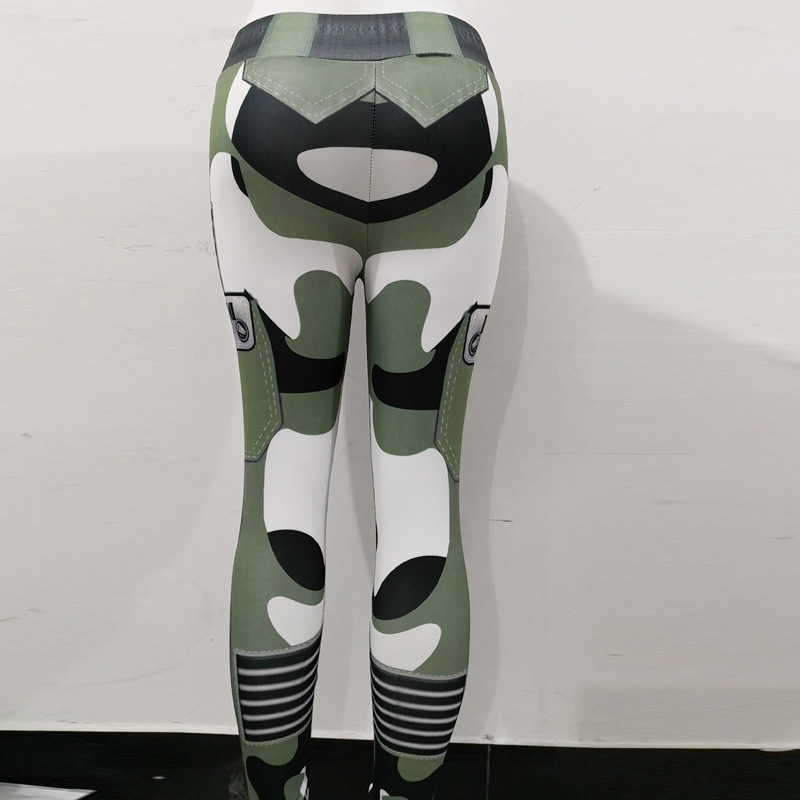 Leggings de Yoga vert armée de camouflage  - Ref 3425821 Image 16