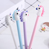 Cartoon silica gel unicorn modelling Roller ball pen originality student Roller ball pen fresh pinkycolor Pen Signature pen